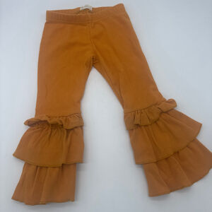 FINDING FOXTAKE Ruffle Pants Size 3 Rustic Orange